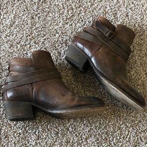 Brown Leather Booties